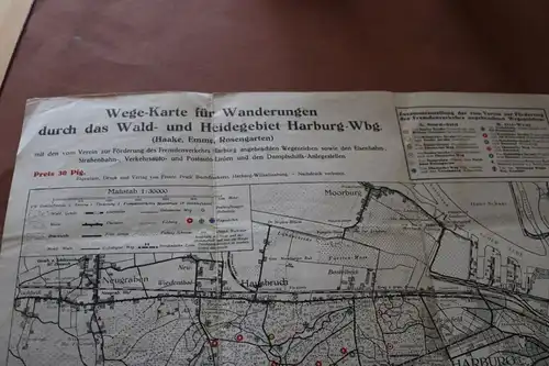 alte Wege-Karte - Wald- und Heidegebiet Harburg Wbg -  Alter ???