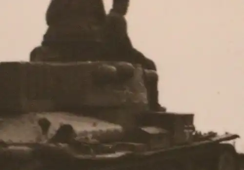 altes Foto - deutsche Panzertruppen - Panzer Turmnummer 435 ??