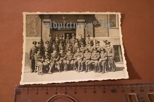 tolles altes Gruppenfoto Schülerkompanie Flugplatz Posen 1939 