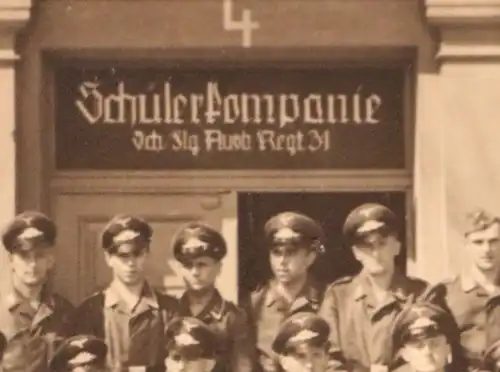 tolles altes Gruppenfoto Schülerkompanie Flugplatz Posen 1939 