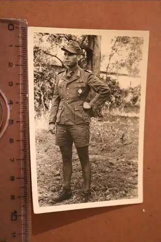 altes Foto - Portrait eines Soldaten Südfront mit KVK I. Klasse