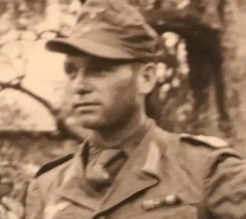 altes Foto - Portrait eines Soldaten Südfront mit KVK I. Klasse 