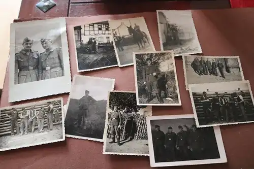 elf alte Fotos - Soldaten 