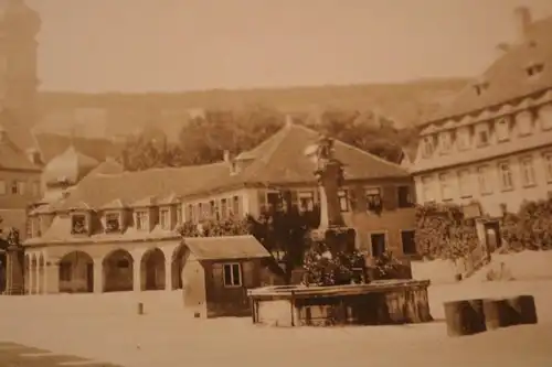 tolles altes Foto - Marktplatz in Weikersheim  20-30er Jahre