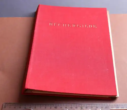 tolle alte Mappe Büchergilde mit ein paar Heften Büchergilde - 1948-50 