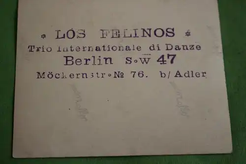 tolles altes Foto - Varieté ? Künstler Artisten - Los Felinos - signiert 1931