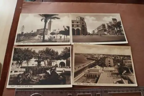 vier tolle alte Karten - Ansichten von Tripoli Libanon 30-40er Jahre ??