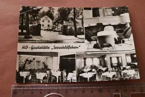 tolle alte Karte -  Seeschlößchen Neue Mühle Koenigs-Wusterhausen 1968