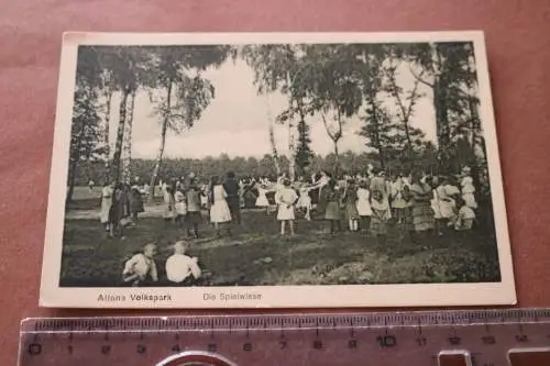 tolle alte Karte -  Altona Volkspark Die Spielwiese  20-30er Jahre