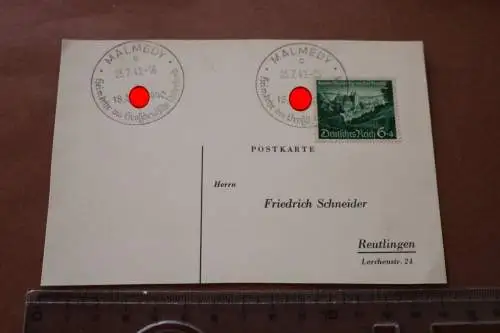 alte Ganzsache ? Sonderstempel - Malmedy 1940