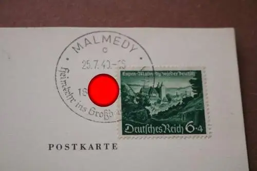 alte Ganzsache ? Sonderstempel - Malmedy 1940