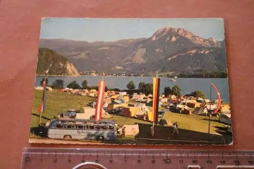 tolle alte  Karte - Camping Appesbach Bacherlbauer  Wolfgangssee 1964