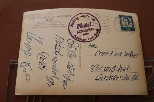 tolle alte  Karte - Platzl Bühne Dreisteirer - Platzl München 60er Jahre