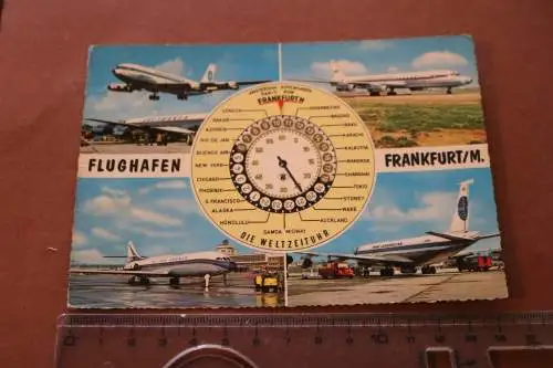 tolle alte  Karte - Frankfurt a.M.  Flughafen  60er Jahre