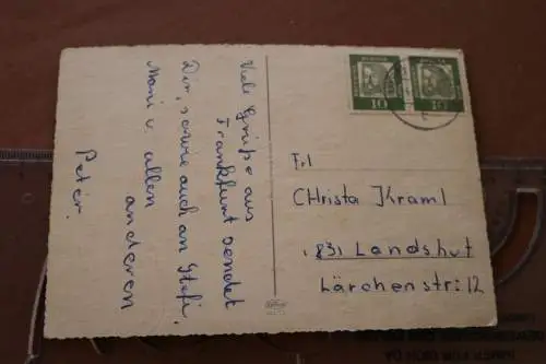 tolle alte  Karte - Frankfurt a.M.  Flughafen  60er Jahre