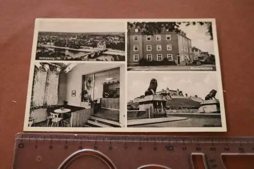 tolle alte  Karte - Gaststätte Rückertstüb´le  Würzburg 50-60er Jahre