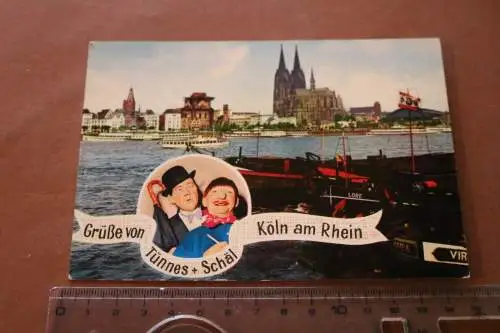 tolle alte  Karte - Tünnes u. Schäl  Gruß aus Köln  Kölner Dom 60er Jahre