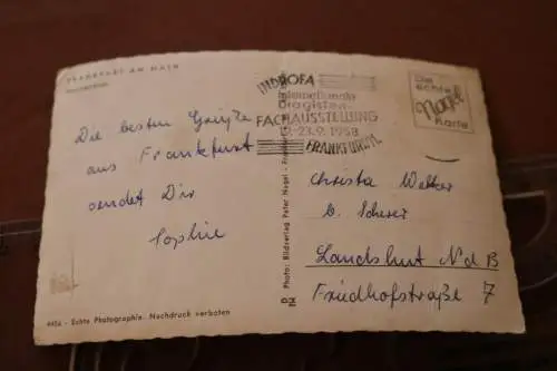 tolle alte  Karte - Messegelände Frankfurt am Main 60er Jahre ??