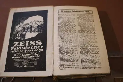 tolles altes Buch - Griebens Reiseführer Band 2 Harz  - 1914-15 + Quittungen