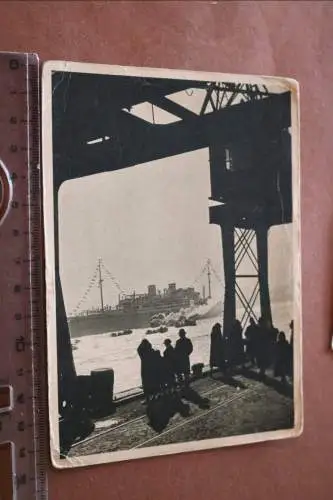 tolle alte Karte - KDF fährt nach Madeira - Schiff Hafen 30-40er Jahre