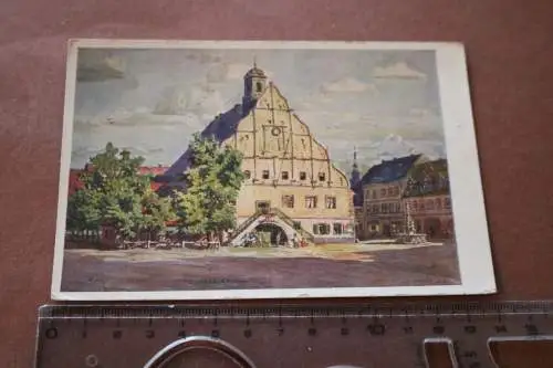 tolle alte  Künstler Karte  Grimma Rathaus  1939 