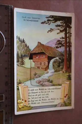 tolle alte Rucksackkarte ? Luftkurort Oppenau - Bad. Schwarzwald  50er Jahre (2)