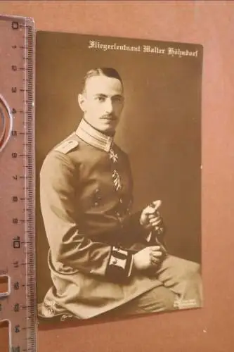 alte NPG Fotokarte 5679 Portrait  Pour le Mérite Träger Lt. Walter Höhndorf