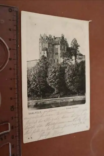 tolle alte Karte  Saalfeld  Schloss Kitzerstein  1906