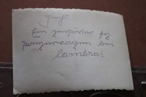  altes Foto zerstörter französischer Panzer bei Lambrai - Turmnummer 514 ?