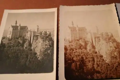 fünf tolle alte Fotos - Schloss Neuschwanstein - 20er Jahre 