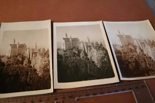 fünf tolle alte Fotos - Schloss Neuschwanstein - 20er Jahre 