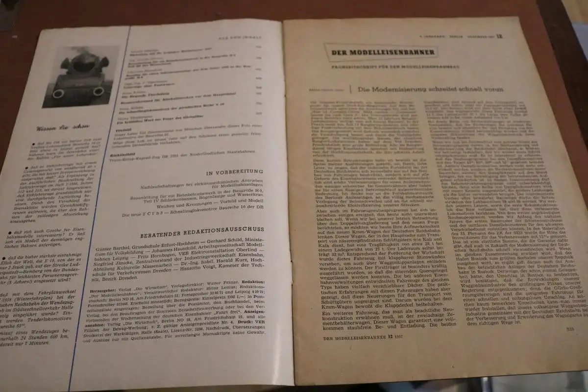 altes Heft - Der Modelleisenbahner Fachzeitschrift  Dezember 1957