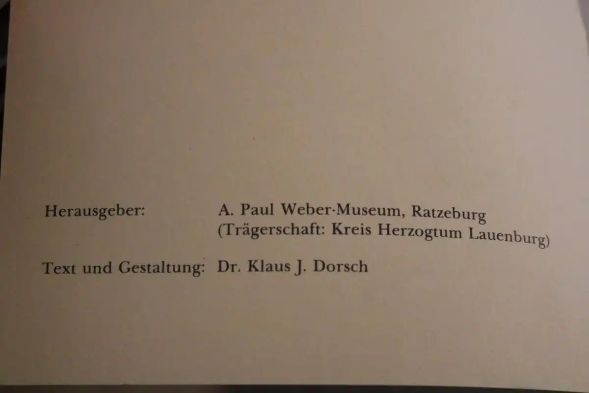 altes Heft - Der Narren-Spiegel - Sonderausstellung  des A. Paul Weber-Museum 