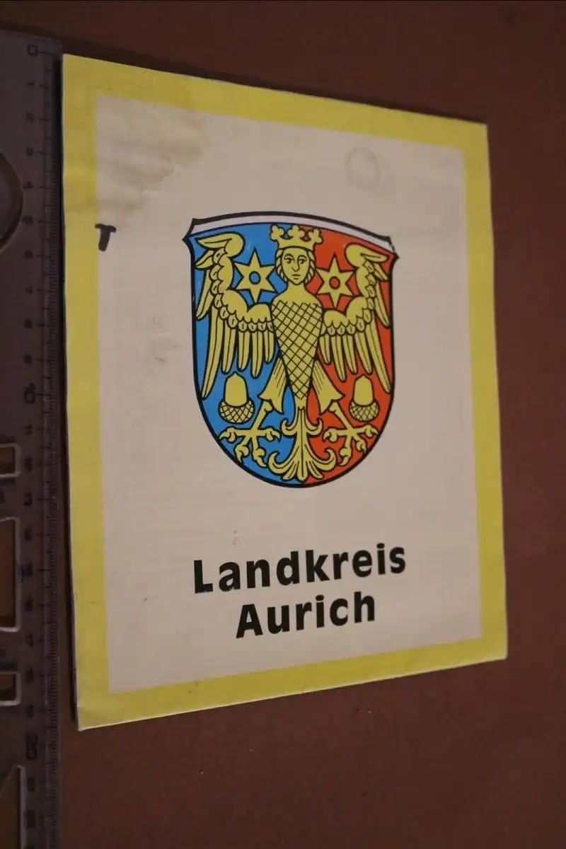 tolle alte Karte - Landkreis Aurich 1980