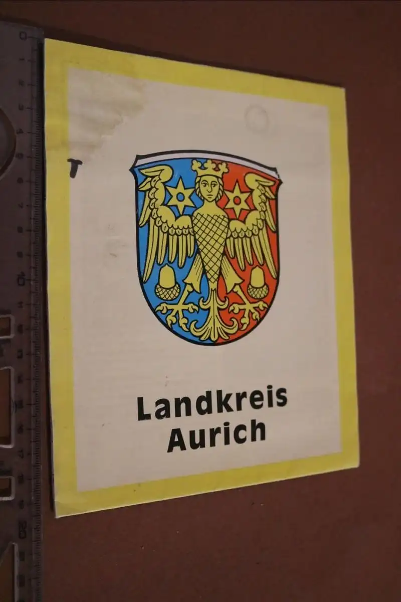 tolle alte Karte - Landkreis Aurich 1980 