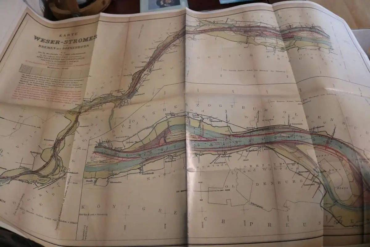 tolle Karte- Weser-Strom  von Bremen bis Bremerhaven - Neuauflage ?