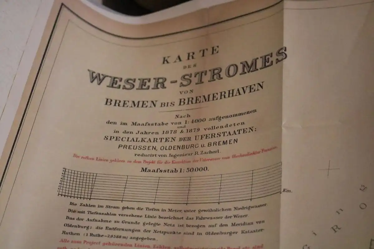 tolle Karte- Weser-Strom  von Bremen bis Bremerhaven - Neuauflage ?