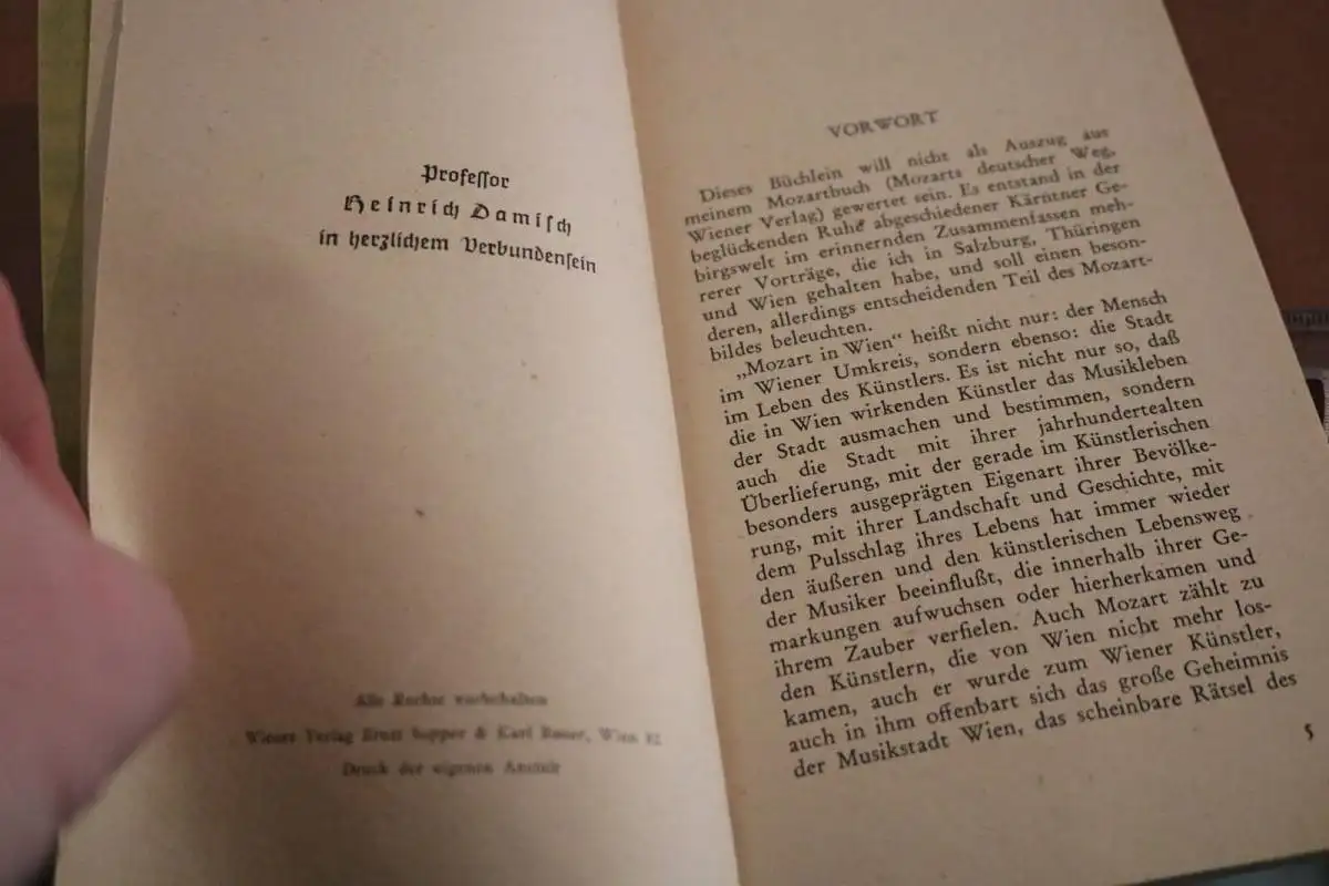 altes Buch - Feldpostausgabe Südost - Mozart in Wien - Alfred Orel 1944