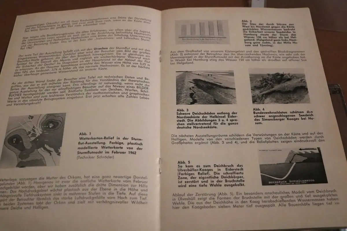 altes Heftchen - Führer Ausstellung Sturmflut 1962 - Nissenhaus 1963
