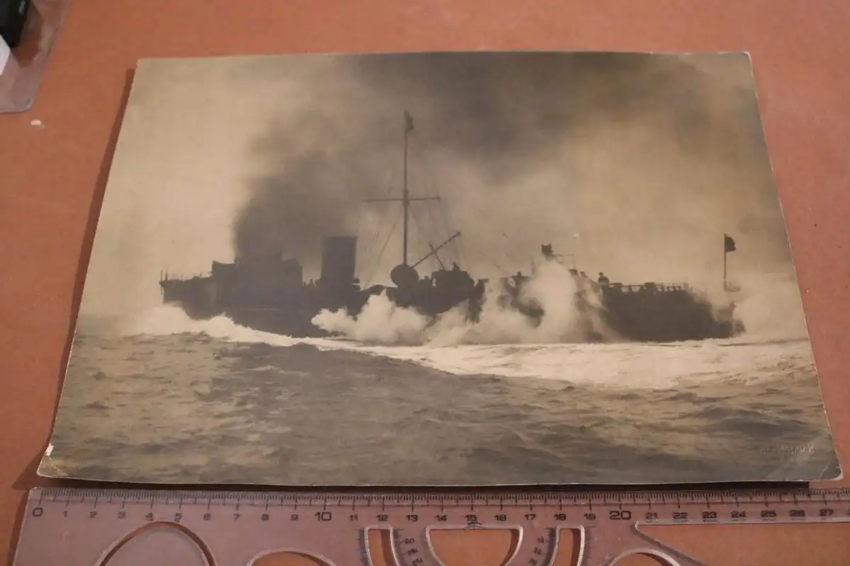tolles altes Foto - Großes Torpedoboot G 171  in Fahrt - Kiel 1910-20 ??