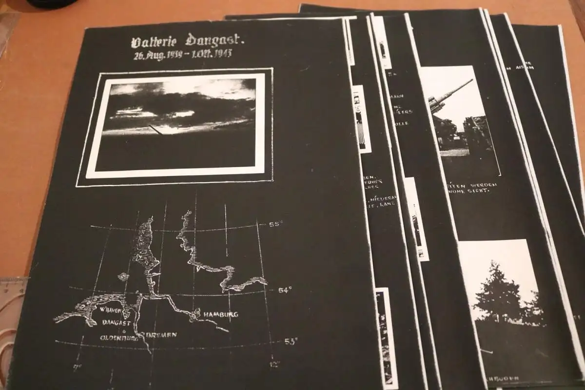 12 Blätter Kopien aus einem Album ?? Flak Batterie Dangast 