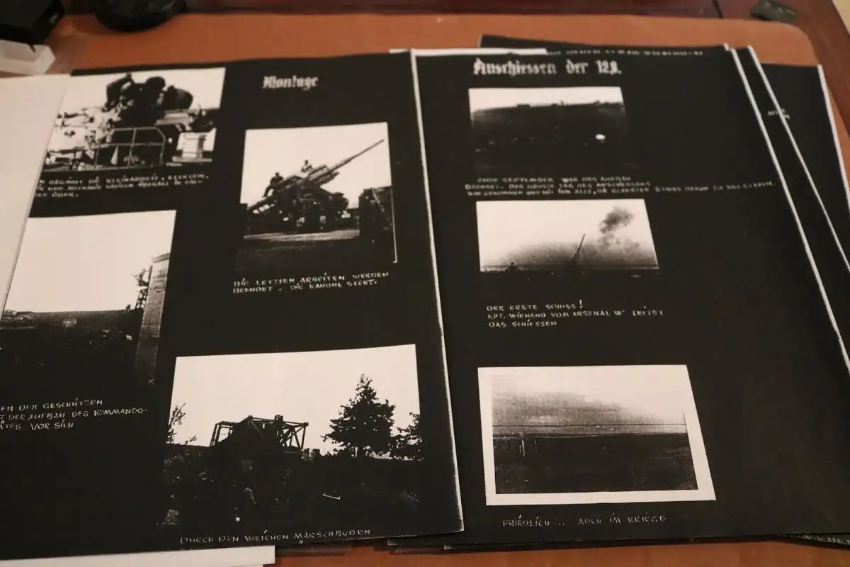 12 Blätter Kopien aus einem Album ?? Flak Batterie Dangast