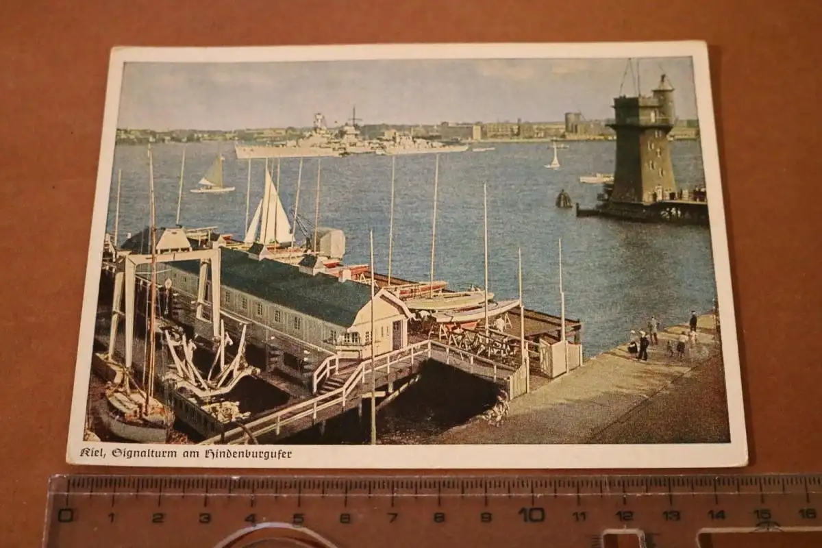 tolle alte Karte - Kiel Signalturm am Hindenburgufer 