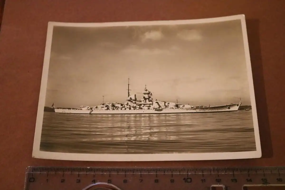 tolle alte Karte - Schlachtschiff Gneisenau 30-40er Jahre