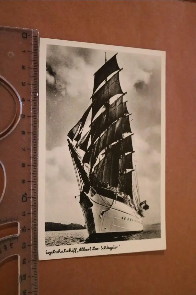 tolle alte Karte - Segelschulschiff  Albert Leo Schlageter 