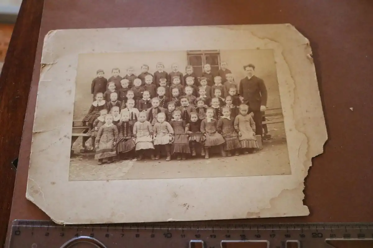 vier alte Schulklassenfotos - Schulklasse - Gefell  Thüringen 1900-1910