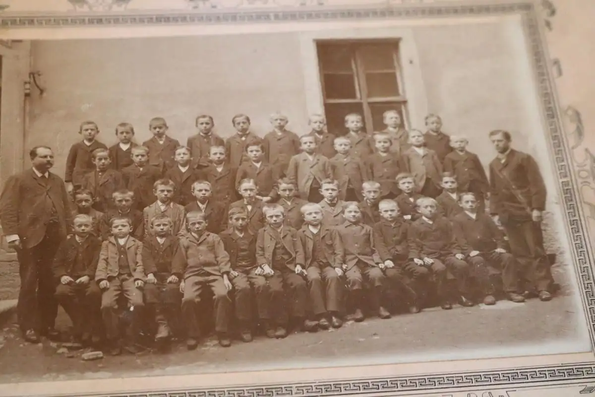 vier alte Schulklassenfotos - Schulklasse - Gefell  Thüringen 1900-1910