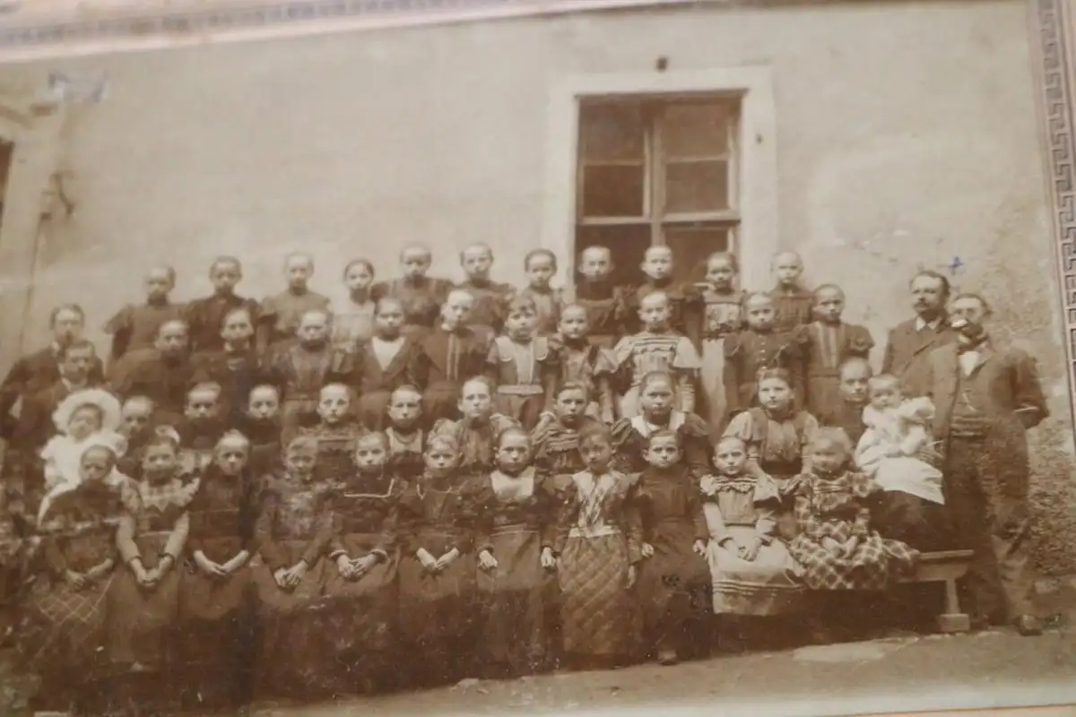 vier alte Schulklassenfotos - Schulklasse - Gefell  Thüringen 1900-1910