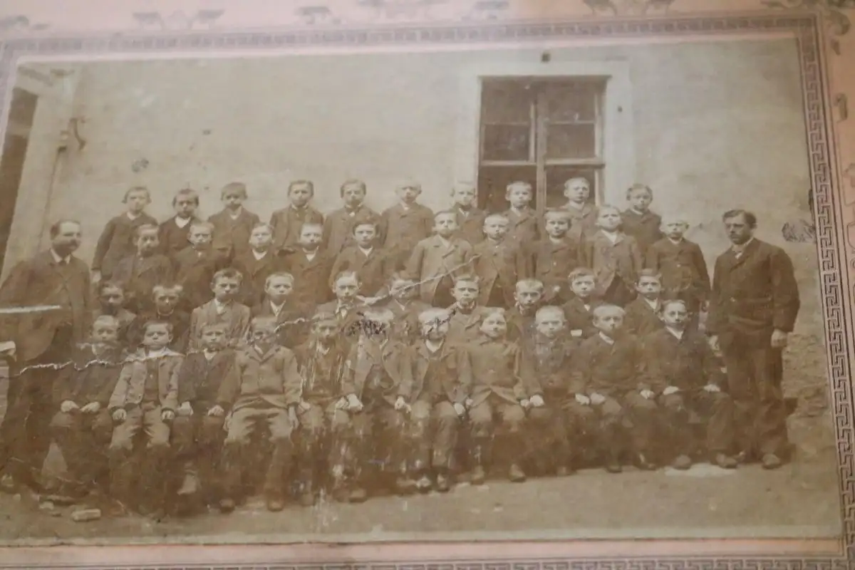 vier alte Schulklassenfotos - Schulklasse - Gefell  Thüringen 1900-1910