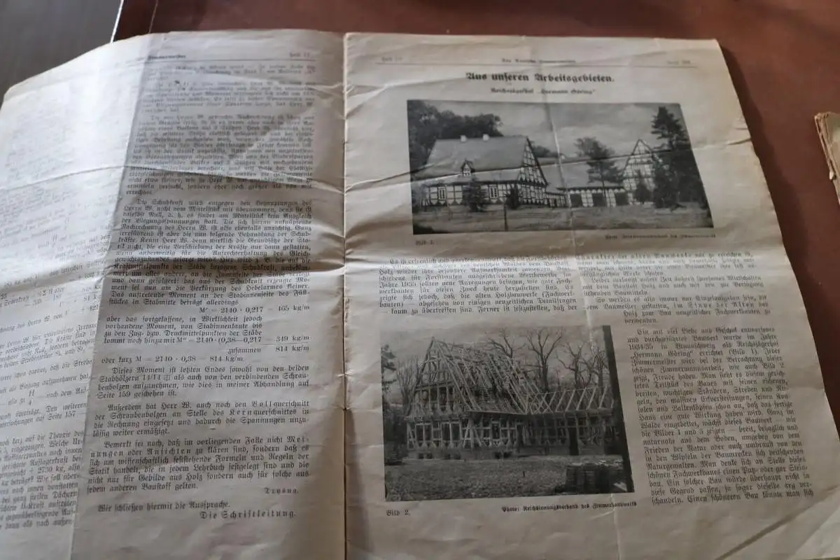 alte Zeitschrift - Der deutsche Zimmermeister - Holz-Fachzeitung 1936